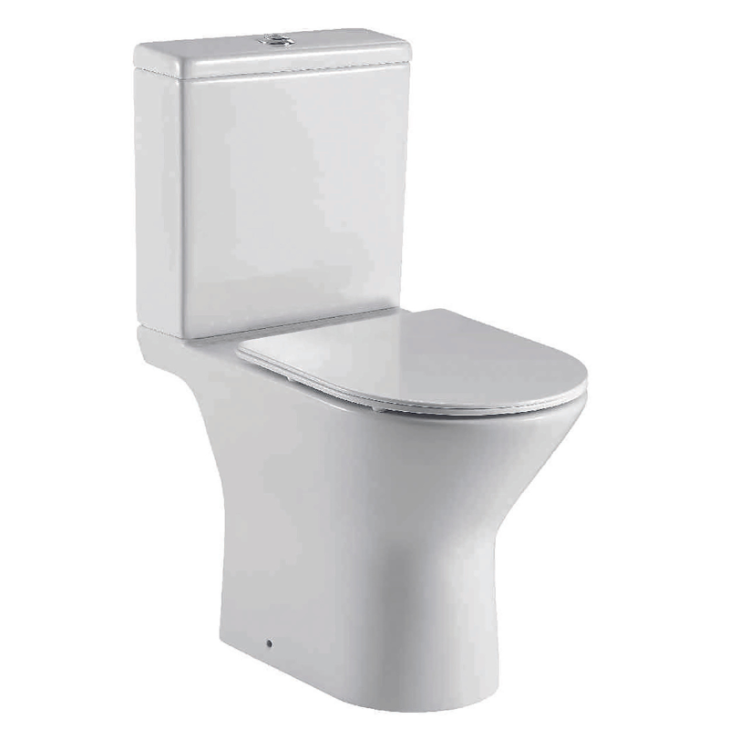 Scudo Middleton Rimless Open Back Pan (White) - Brand New Bathrooms