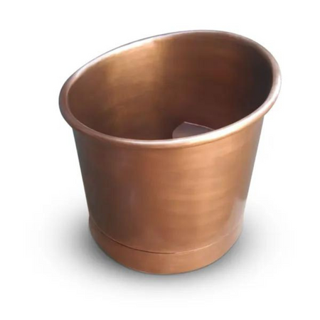 Coppersmith Creations Round Japanese Soaking Style Copper Bathtub (1 size, Antique Finish) - Brand New Bathrooms