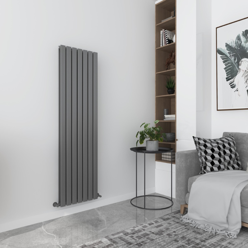 Senator Milan Flat Double Panel Vertical Radiator (3 sizes, 2 colours) - Brand New Bathrooms