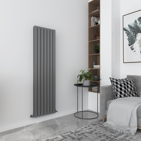 Senator Milan Flat Double Panel Vertical Radiator (3 sizes, 2 colours) - Brand New Bathrooms