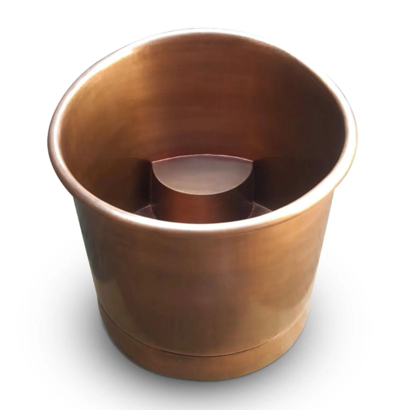Coppersmith Creations Round Japanese Soaking Style Copper Bathtub (1 size, Antique Finish) - Brand New Bathrooms