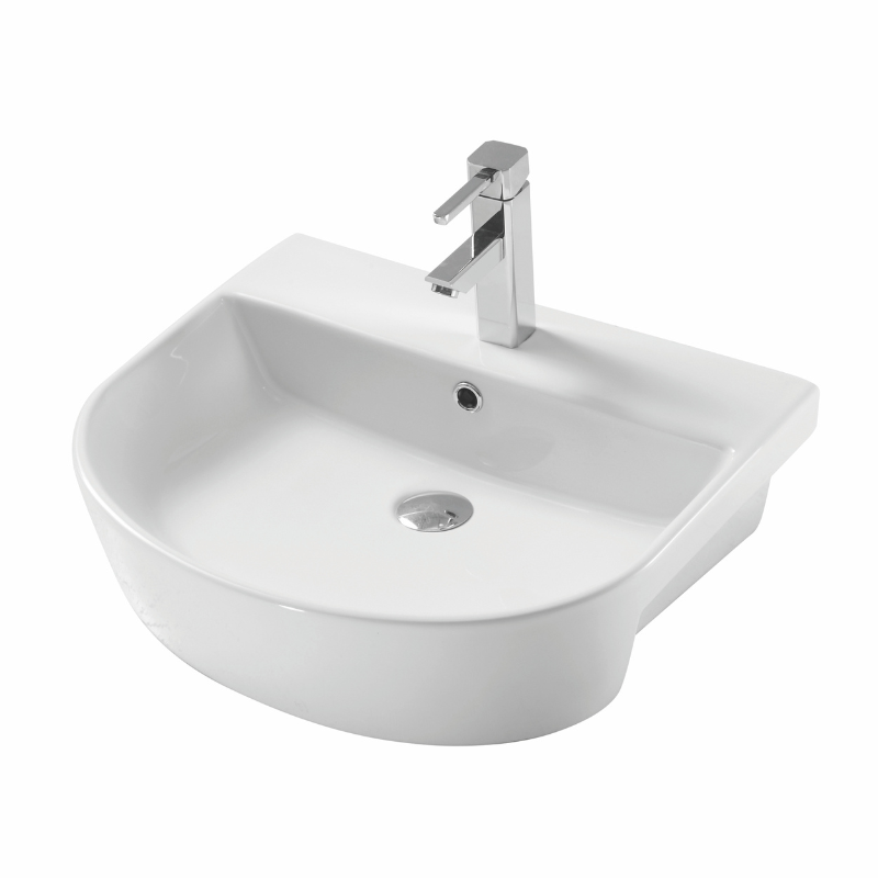 Scudo Middleton Semi Recessed Basin (White) - Brand New Bathrooms