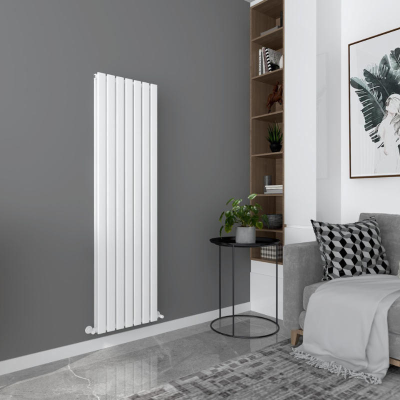 Senator Milan Flat Double Panel Vertical Radiator (3 sizes, 2 colours) - Brand New Bathrooms