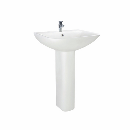 Scudo Porto Pedestal (White) -  Brand New Bathrooms