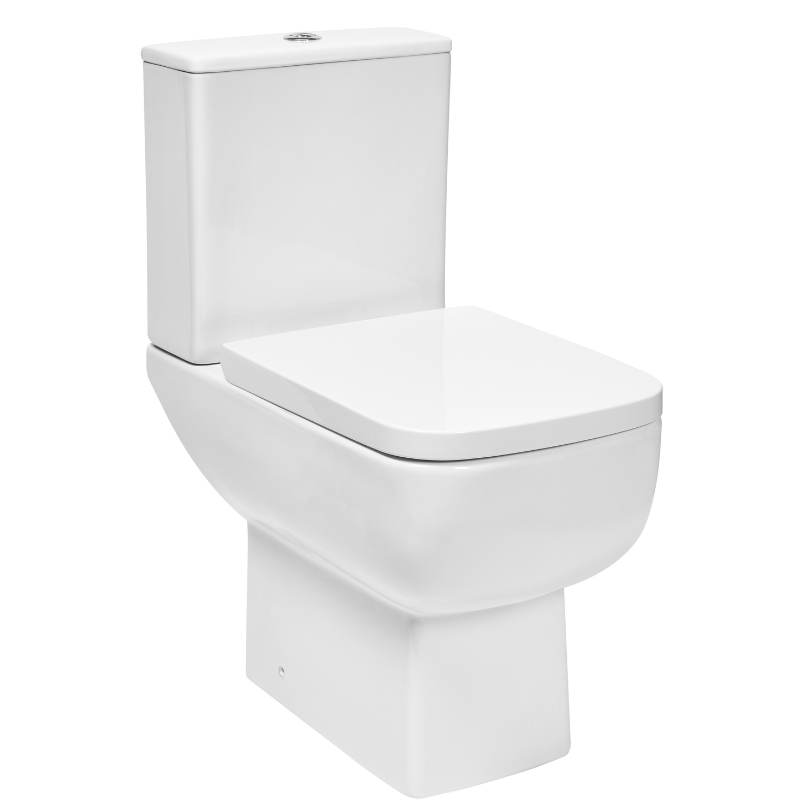Scudo Choices 600 Open Back Pan and Toilet Seat (White) -  Brand New Bathrooms