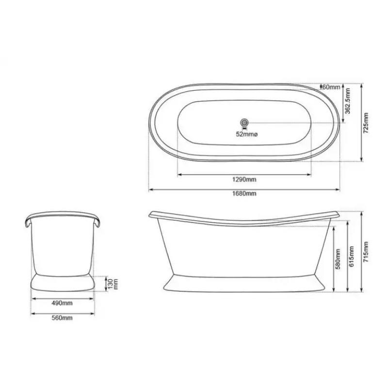 Coppersmith Creations Slanting Base Brass Bathtub (1 size, Nickel Finish Interior, Brass Finish Exterior) - Brand New Bathrooms