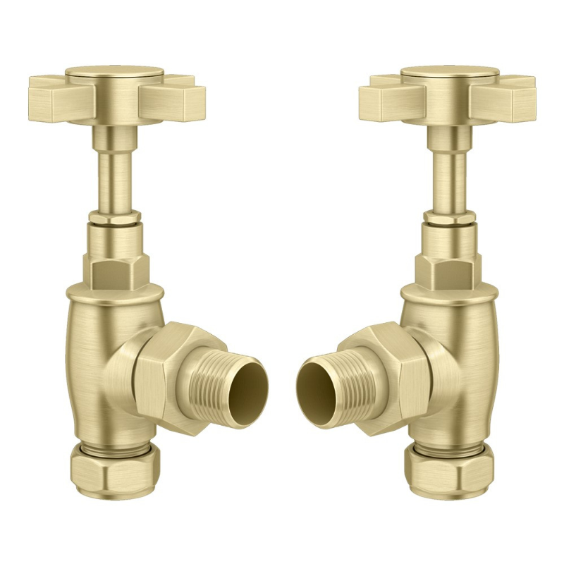 Senator Cheshire Angled Valve Taps (1 size, 2 colours) - Brand New Bathrooms