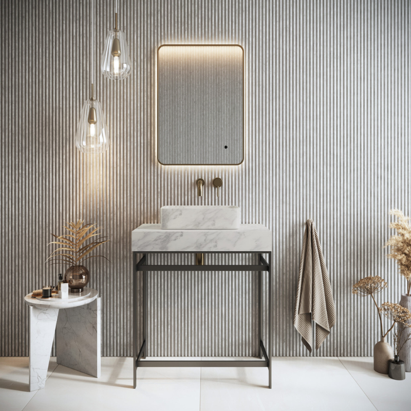 Scudo Marble Slab Venato White 800 (White) -  Brand New Bathrooms