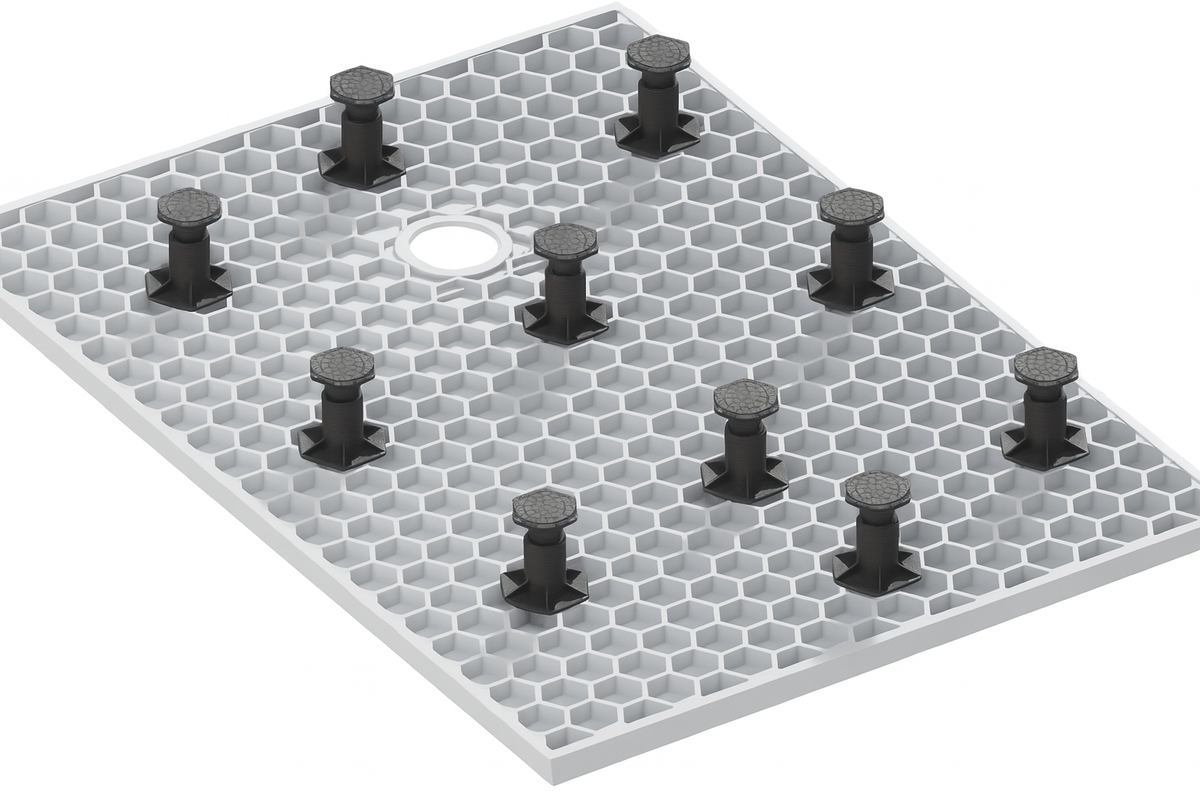 Brand New Bathrooms Shower Tray Riser Kit for Polymer Shower Tray Range (2 sizes, 3 colours)