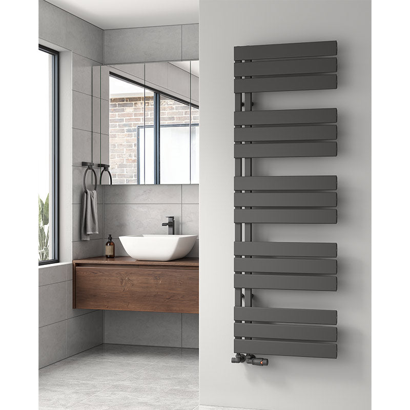 Reina Vada Aluminium Towel Radiator (3 sizes, 2 colours) - Brand New Bathrooms