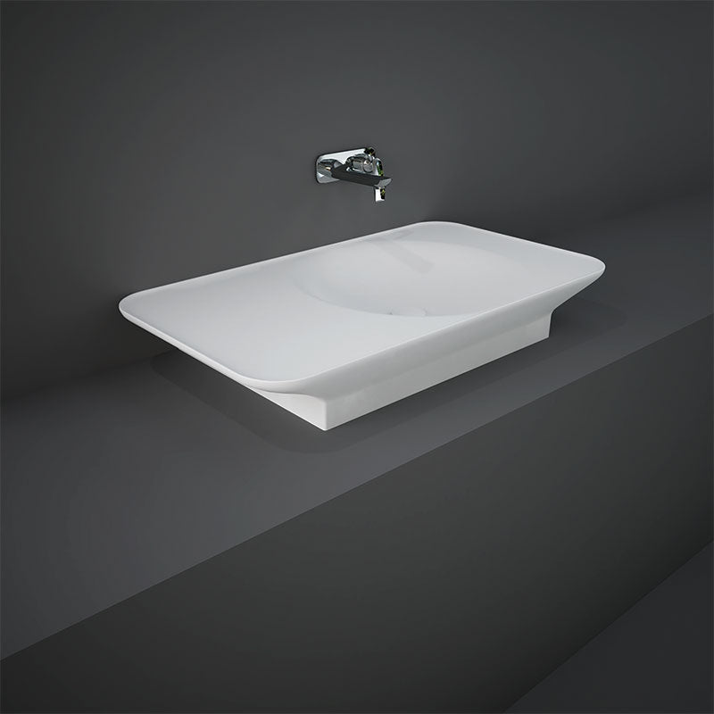 RAK Ceramics Valet Right Ledge Wall Hung & Countertop Basin (1 size, 2 styles, 2 colours) - Brand New Bathrooms
