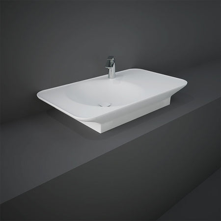 RAK Ceramics Valet Right Ledge Wall Hung & Countertop Basin (1 size, 2 styles, 2 colours) - Brand New Bathrooms