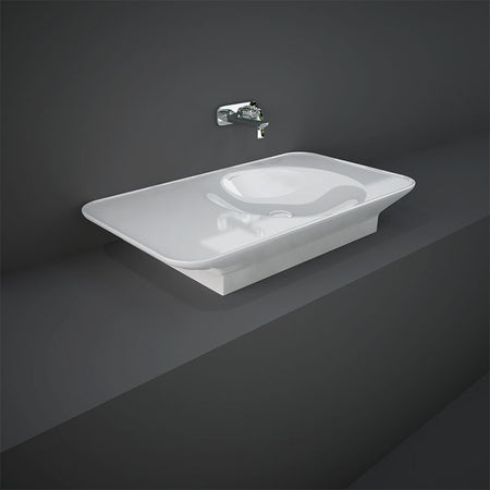 RAK Ceramics Valet Left Ledge Wall Hung & Countertop Basin (1 size, 2 styles, 2 colours) - Brand New Bathrooms