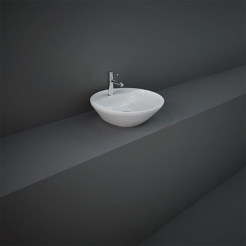 RAK Ceramics Variant Countertop Basin (2 sizes, 2 styles, Alpine White) - Brand New Bathrooms