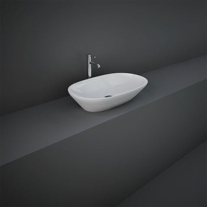 RAK Ceramics Variant Oval Countertop Basin (3 sizes, 2 styles, Alpine White) - Brand New Bathrooms