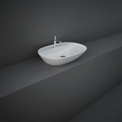 RAK Ceramics Variant Oval Countertop Basin (3 sizes, 2 styles, Alpine White) - Brand New Bathrooms