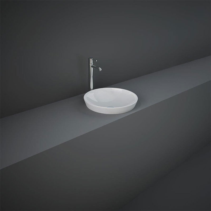 RAK Ceramics Variant Round Inset Basin (2 sizes, 2 styles, Alpine White) - Brand New Bathrooms