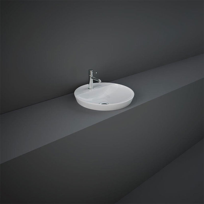 RAK Ceramics Variant Round Inset Basin (2 sizes, 2 styles, Alpine White) - Brand New Bathrooms