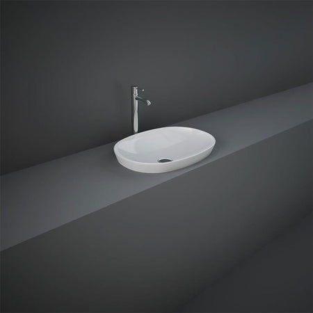 RAK Ceramics Variant Oval Inset Basin (4 sizes, 2 styles, Alpine White) - Brand New Bathrooms