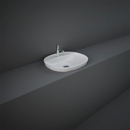 RAK Ceramics Variant Oval Inset Basin (4 sizes, 2 styles, Alpine White) - Brand New Bathrooms