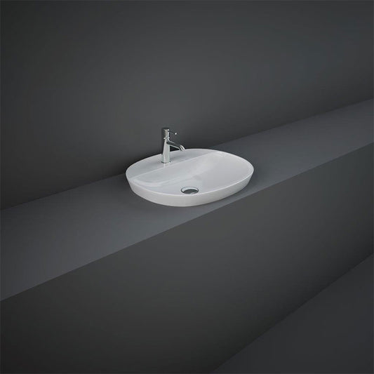 RAK Ceramics Variant Oval Inset Basin (4 sizes, 2 styles, Alpine White) - Brand New Bathrooms