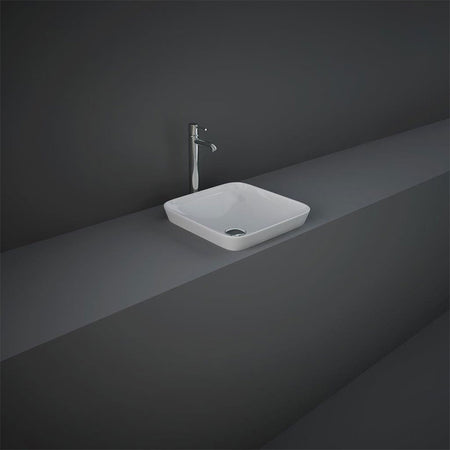 RAK Ceramics Variant Square Inset Basin (2 sizes, 2 styles, Alpine White) - Brand New Bathrooms
