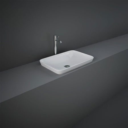 RAK Ceramics Variant Rectangular Inset Basin (2 sizes, 2 styles, Alpine White) - Brand New Bathrooms