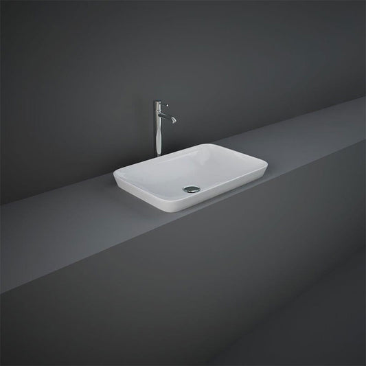 RAK Ceramics Variant Rectangular Inset Basin (2 sizes, 2 styles, Alpine White) - Brand New Bathrooms