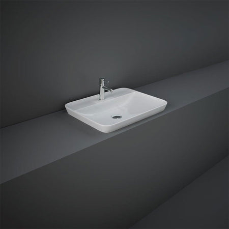 RAK Ceramics Variant Rectangular Inset Basin (2 sizes, 2 styles, Alpine White) - Brand New Bathrooms