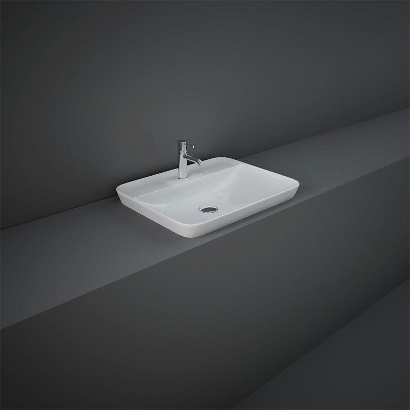 RAK Ceramics Variant Rectangular Inset Basin (2 sizes, 2 styles, Alpine White) - Brand New Bathrooms
