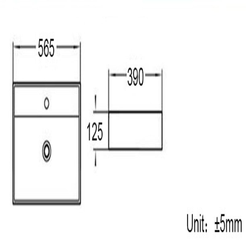 Scudo Countertop Wall Hung Basin (2 sizes, White) - Brand New Bathrooms