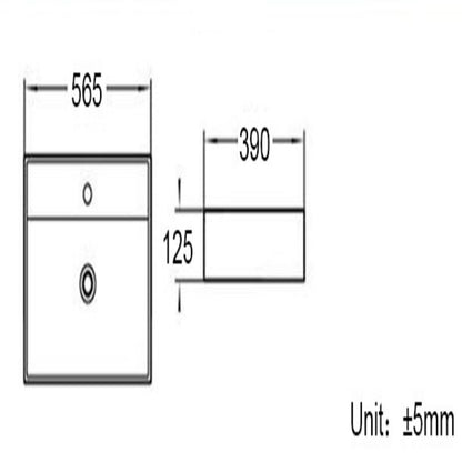 Scudo Countertop Wall Hung Basin (2 sizes, White) - Brand New Bathrooms