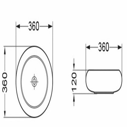 Scudo Riviera Round Countertop Basin (1 size, 2 colours) - Brand New Bathrooms