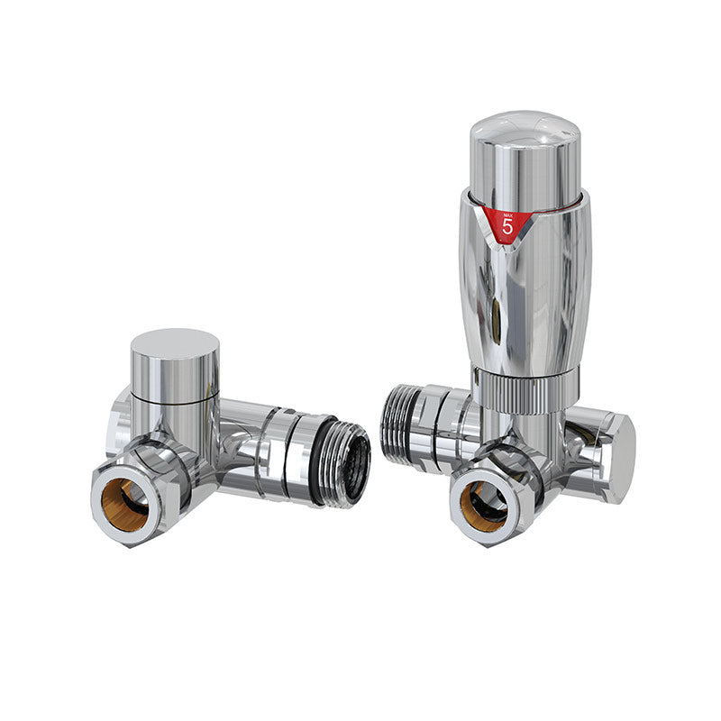 Reina Modal Doul Fuel Element Corner Valve with lockshield (5 colours) - Brand New Bathrooms