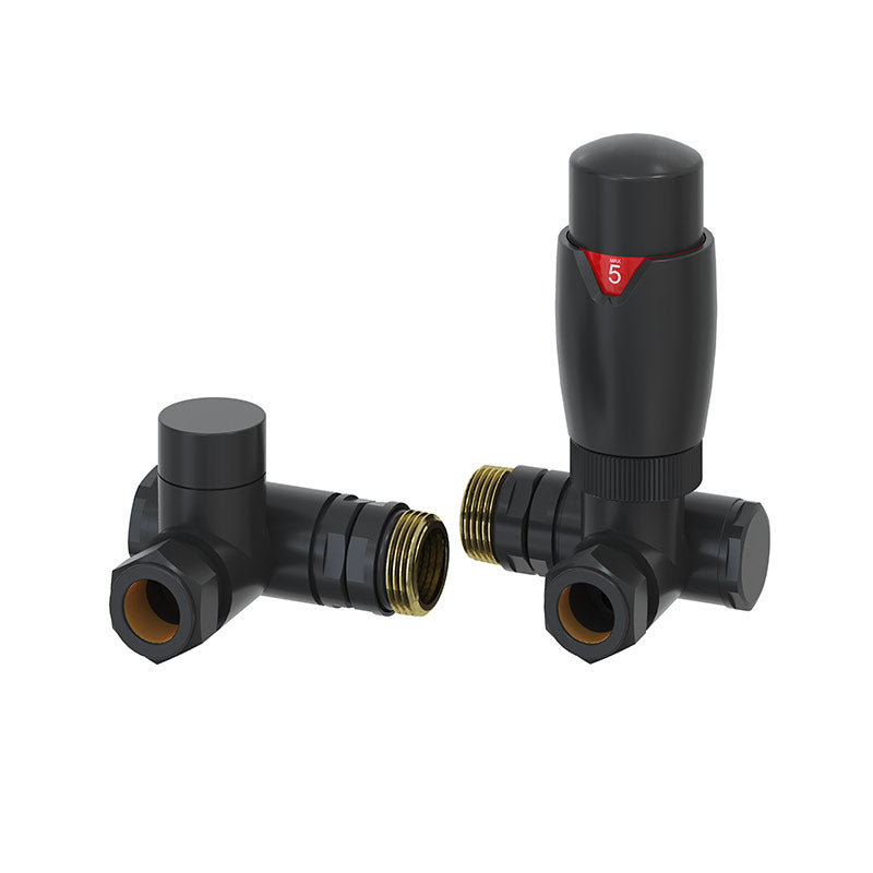 Reina Modal Doul Fuel Element Corner Valve with lockshield (5 colours) - Brand New Bathrooms