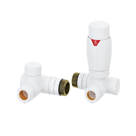 Reina Modal Doul Fuel Element Corner Valve with lockshield (5 colours) - Brand New Bathrooms