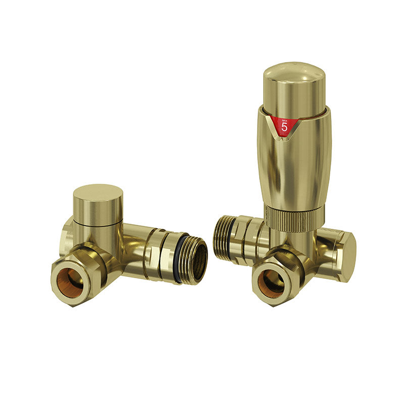 Reina Modal Doul Fuel Element Corner Valve with lockshield (5 colours) - Brand New Bathrooms