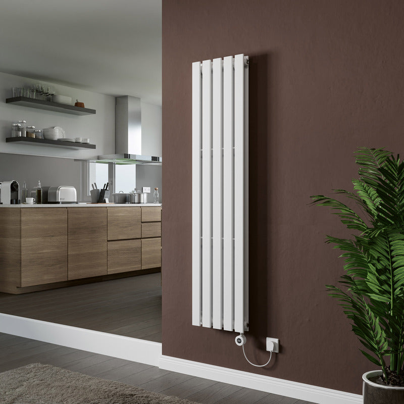 Eucotherm Vega Electro Vertical Flat Panel Electric Radiators with Smart Control (2 colours, 2 sizes) - Brand New Bathrooms