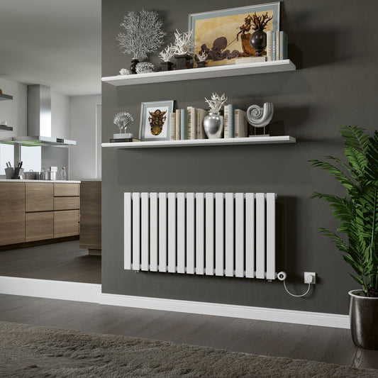 Eucotherm Vega Electro Horizontal Flat Panel Electric Radiators with Smart Control (2 colours, 2 sizes) - Brand New Bathrooms