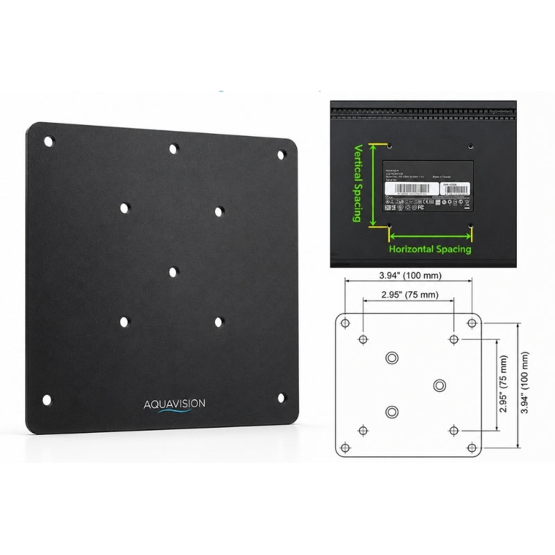 Aquavision VESA Mount Adaptor Plate (6 sizes) - Brand New Bathrooms