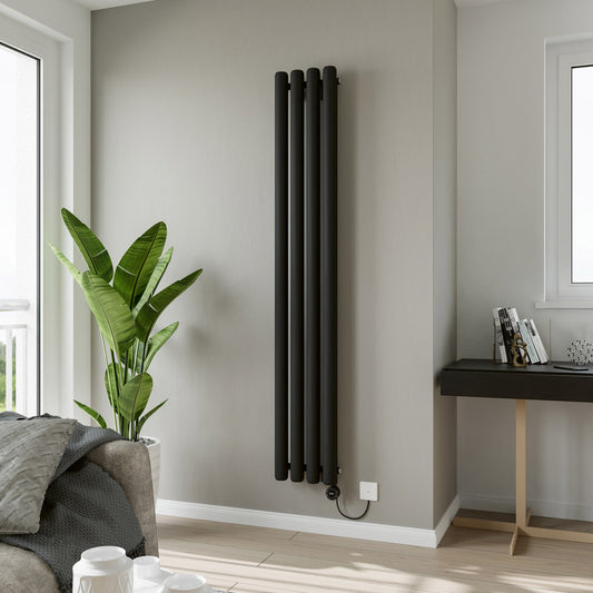 Eucotherm Vulkan Electro Electric Tube Radiator with Smart Control (2 colours, 2 sizes) - Brand New Bathrooms