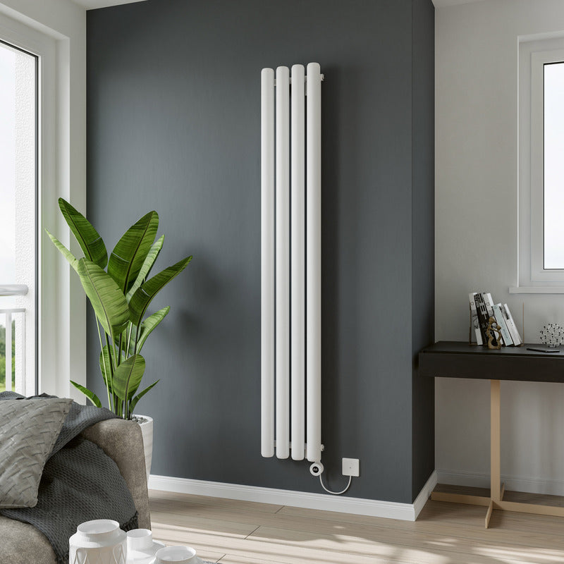 Eucotherm Vulkan Electro Electric Tube Radiator with Smart Control (2 colours, 2 sizes) - Brand New Bathrooms