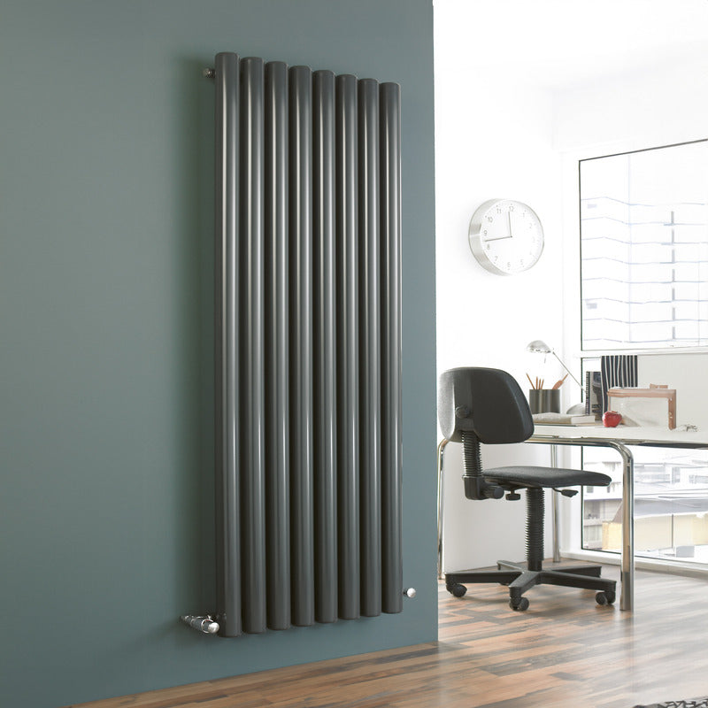 Eucotherm Vulkan Round/Square Vertical Tube Radiator (2 colours, 3 sizes, 2 styles) - Brand New Bathrooms
