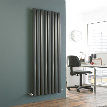 Eucotherm Vulkan Round/Square Vertical Tube Radiator (2 colours, 3 sizes, 2 styles) - Brand New Bathrooms
