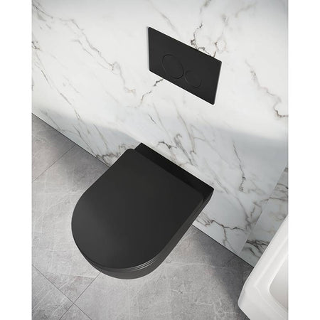 Scudo Riviera Round Wall Hung Toilet Pan & Seat (2 colours) - Brand New Bathrooms