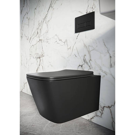 Scudo Riviera Square Wall Hung Toilet Pan (2 colours) - Brand New Bathrooms