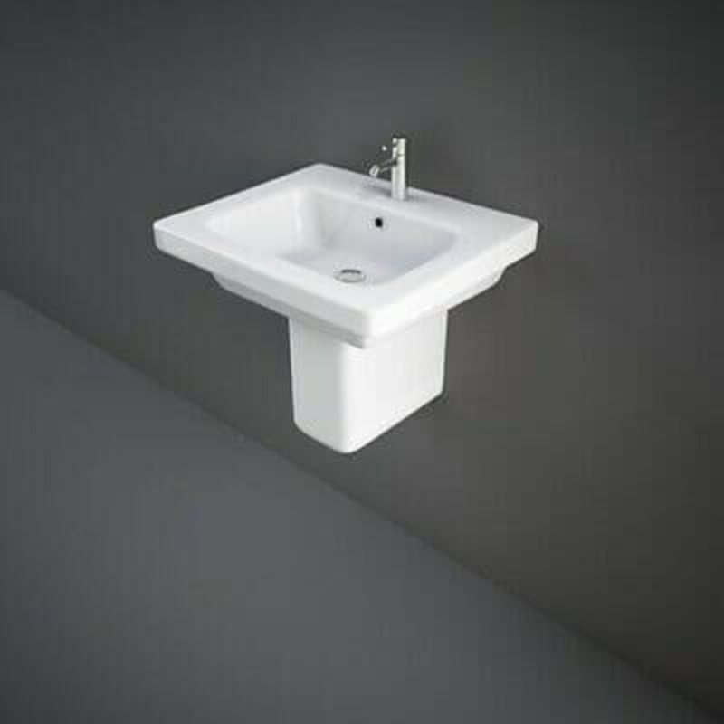 RAK Ceramics Washington Half Pedestal for Basins (1 size, White) - Brand New Bathrooms