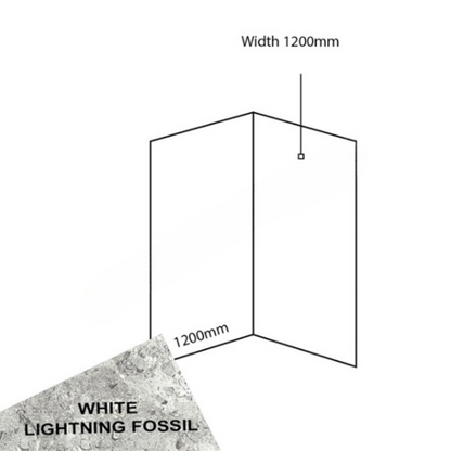 Bushboard Nuance Corner Pack A3 (for Shower Enclosures up to 1200mm) White Lightning Fossil - Brand New Bathrooms