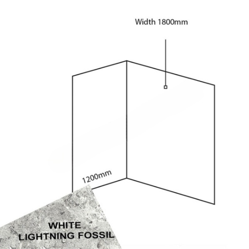 Bushboard Nuance Corner Pack B3 (for Shower Enclosures up to 1800mm) White Lightning Fossil - Brand New Bathrooms
