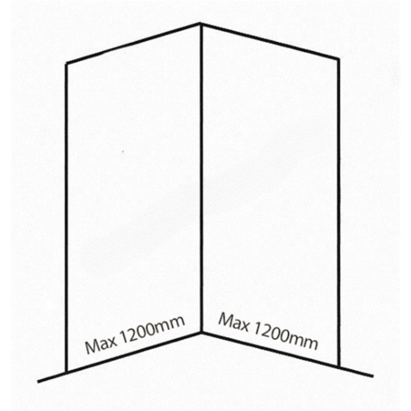 Bushboard Nuance Corner Pack A3 (for Shower Enclosures up to 1200mm) White Quartz - Brand New Bathrooms